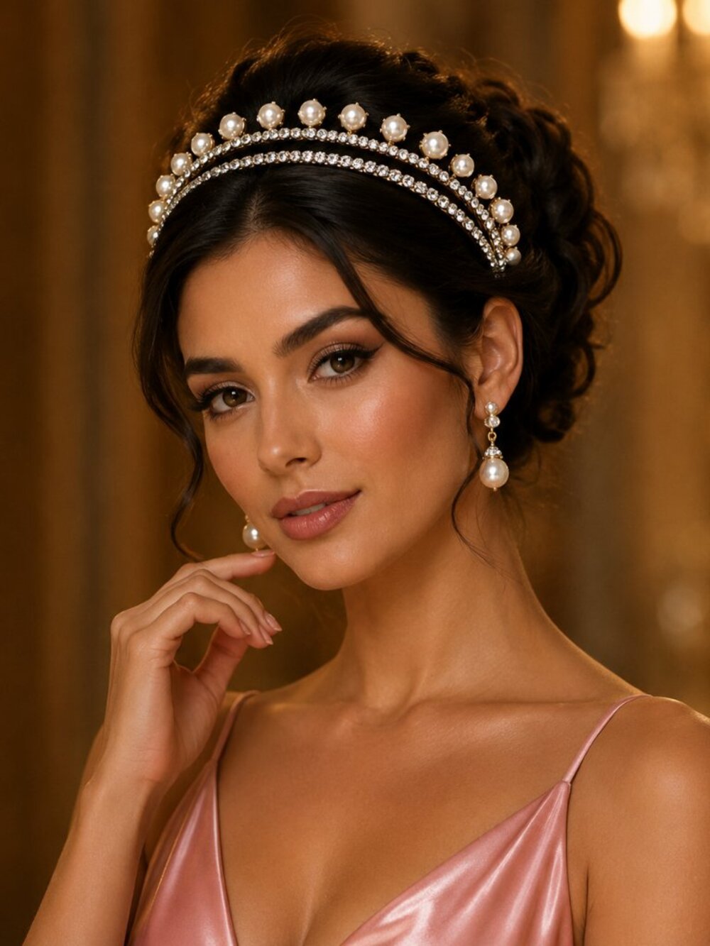 Crowns and Gold Tiaras for Women, Queen Crystal Tiaras